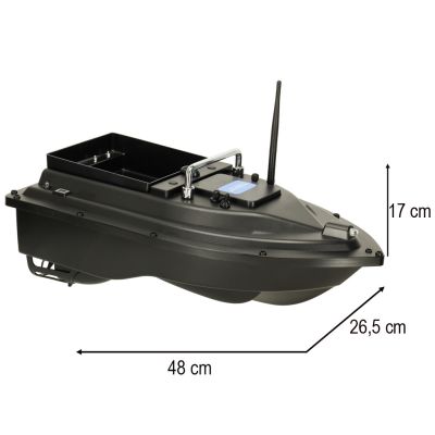 Nuotoliniu būdu valdoma valtis skirta žuvų šėrimui D16B GPS 2kg 12 000 mAh 500m