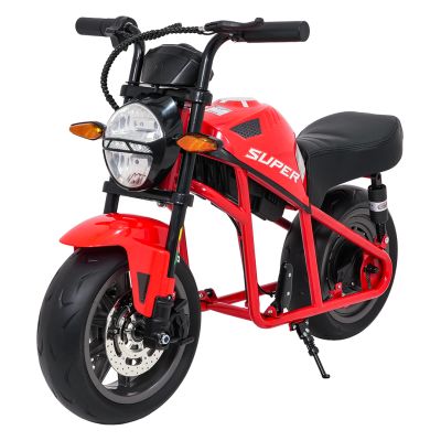Vaikiškas elektrinis motociklas SUPERMOTO, Raudonas