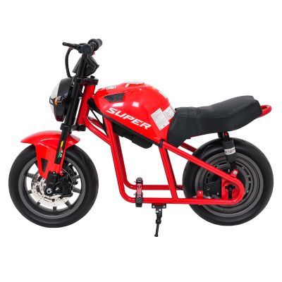 Vaikiškas elektrinis motociklas SUPERMOTO, Raudonas