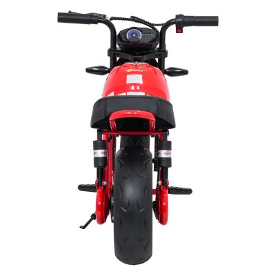 Vaikiškas elektrinis motociklas SUPERMOTO, Raudonas