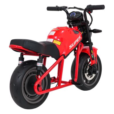 Vaikiškas elektrinis motociklas SUPERMOTO, Raudonas