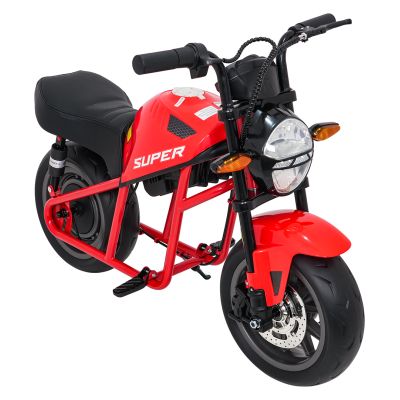 Vaikiškas elektrinis motociklas SUPERMOTO, Raudonas