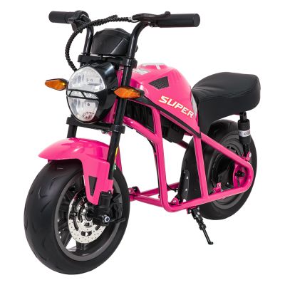Vaikiškas elektrinis motociklas SUPERMOTO, Rožinis