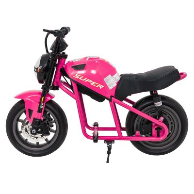 Vaikiškas elektrinis motociklas SUPERMOTO, Rožinis