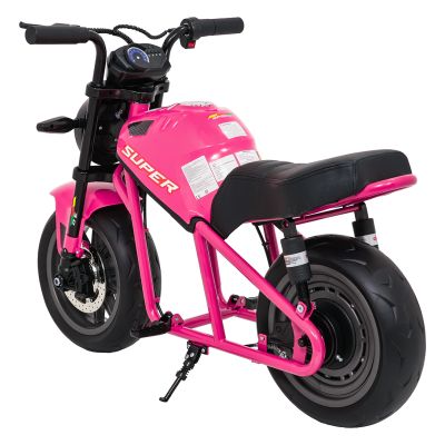 Vaikiškas elektrinis motociklas SUPERMOTO, Rožinis