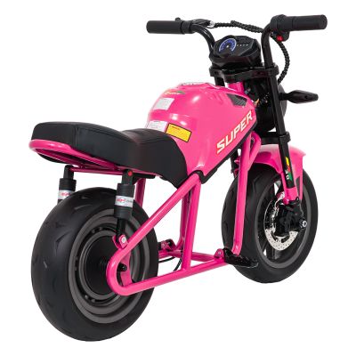 Vaikiškas elektrinis motociklas SUPERMOTO, Rožinis