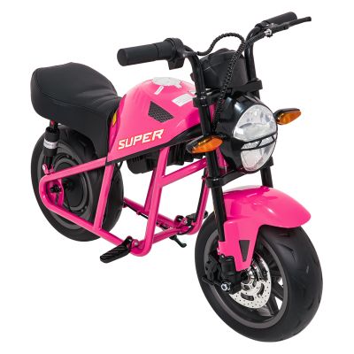 Vaikiškas elektrinis motociklas SUPERMOTO, Rožinis