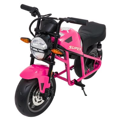 Vaikiškas elektrinis motociklas SUPERMOTO, Rožinis