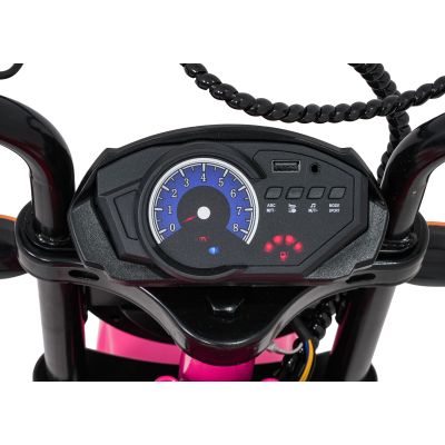 Vaikiškas elektrinis motociklas SUPERMOTO, Rožinis