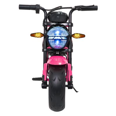 Vaikiškas elektrinis motociklas SUPERMOTO, Rožinis