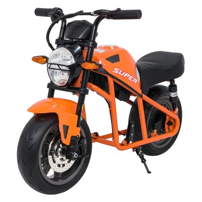 Vaikiškas elektrinis motociklas SUPERMOTO, Oranžinis