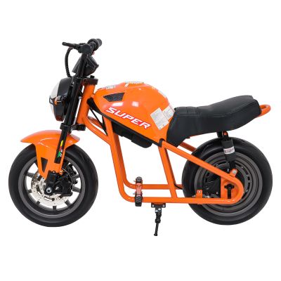 Vaikiškas elektrinis motociklas SUPERMOTO, Oranžinis