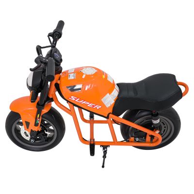 Vaikiškas elektrinis motociklas SUPERMOTO, Oranžinis