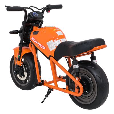 Vaikiškas elektrinis motociklas SUPERMOTO, Oranžinis