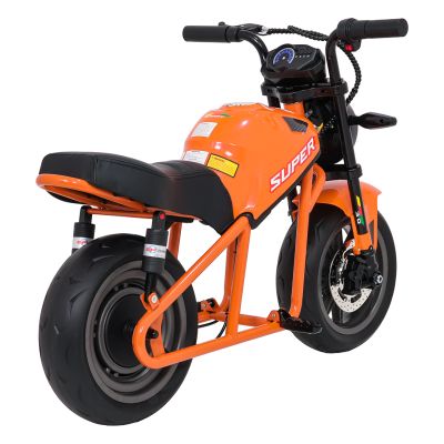 Vaikiškas elektrinis motociklas SUPERMOTO, Oranžinis