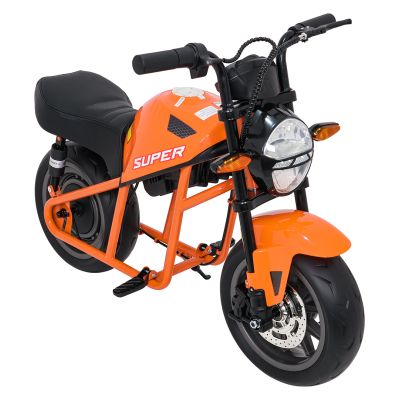 Vaikiškas elektrinis motociklas SUPERMOTO, Oranžinis
