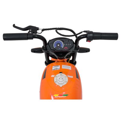 Vaikiškas elektrinis motociklas SUPERMOTO, Oranžinis