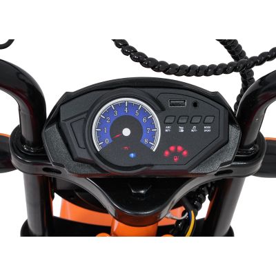 Vaikiškas elektrinis motociklas SUPERMOTO, Oranžinis