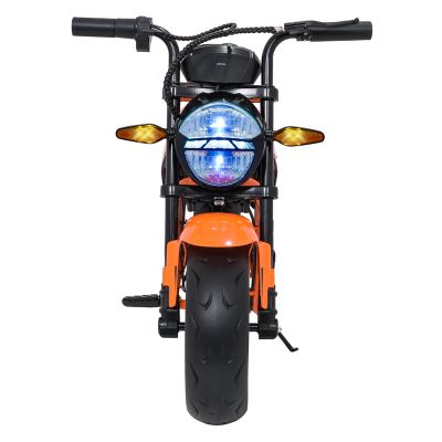 Vaikiškas elektrinis motociklas SUPERMOTO, Oranžinis