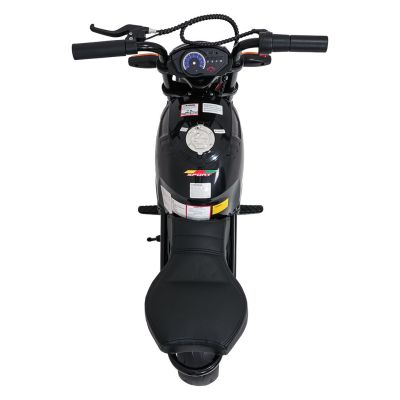 Vaikiškas elektrinis motociklas SUPERMOTO, Juodas