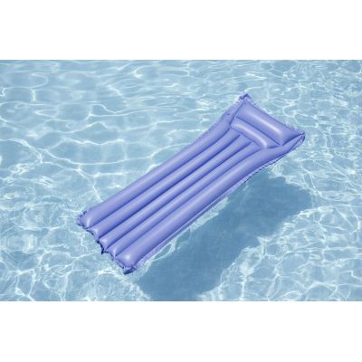 Pripučiamas plaukimo čiužinys Purple BESTWAY 183x69cm + pagalvė
