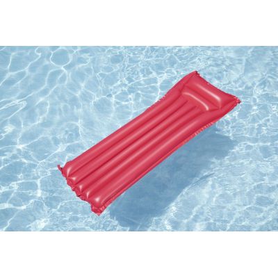 Pripučiamas plaukimo čiužinys Red BESTWAY 183x69cm + pagalvė