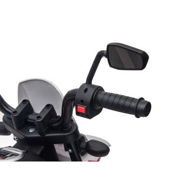 Vaikiškas Elektrinis motociklas Aprilia RX, Juodas/Baltas - 10