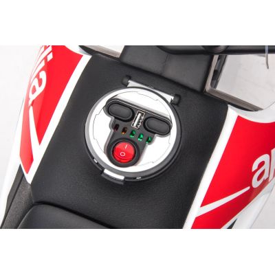 Vaikiškas Elektrinis motociklas Aprilia RX, Juodas/Baltas - 13