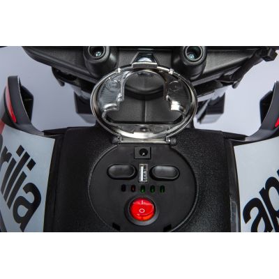 Vaikiškas Elektrinis motociklas Aprilia RX, Juodas/Baltas - 17