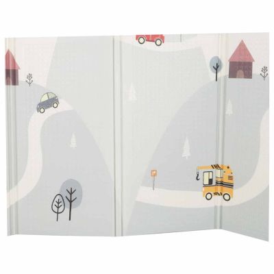 Švietimo putplasčio kilimėlis dvipusis sulankstomas 150x200cm balionai gatvė