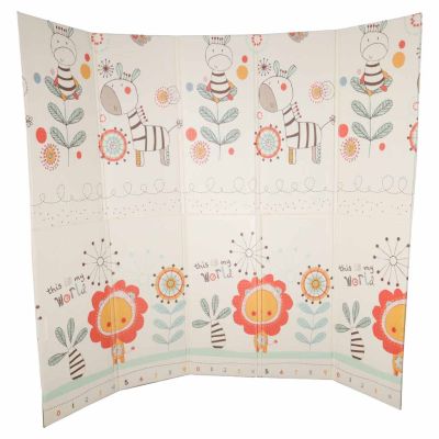 Edukacinis dvipusis sulankstomas putplasčio kilimėlis 180x200cm gyvūnų modelis