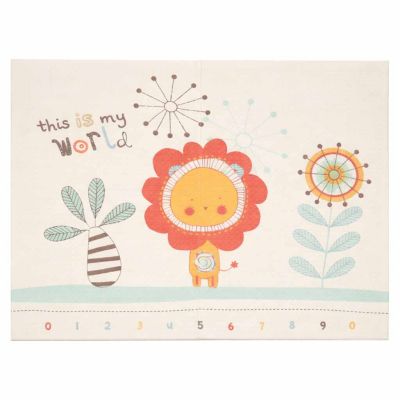 Edukacinis dvipusis sulankstomas putplasčio kilimėlis 180x200cm gyvūnų modelis