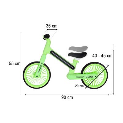 Trike Fix Glow LED balansinis dviratis neoninės žalios spalvos