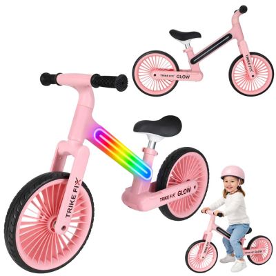 Trike Fix Glow LED balansinis dviratis rožinės spalvos