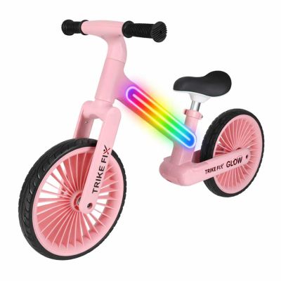 Trike Fix Glow LED balansinis dviratis rožinės spalvos