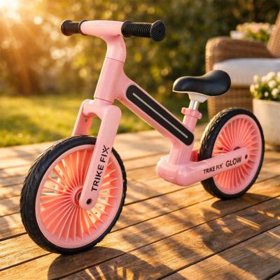 Trike Fix Glow LED balansinis dviratis rožinės spalvos