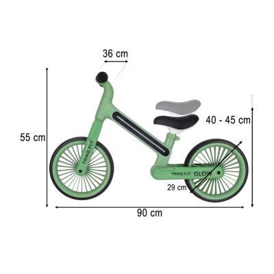 Trike Fix Glow LED balansinis dviratis žalias