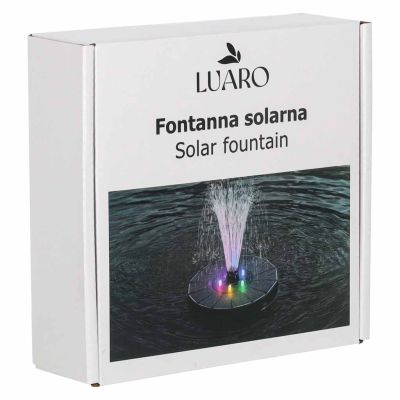 LUARO saulės tvenkinio fontanas sodo plūduriuojantis siurblys LED RGB 16cm