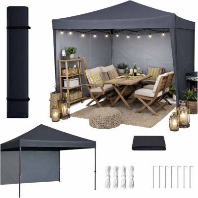 LUARO sodo paviljonas vakarėlių palapinė komercinė pavėsinė 3x3m juoda