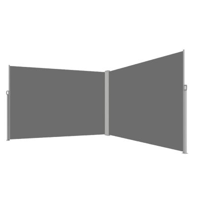 LUARO šoninės terasos kampinė markizė 180 x 620 cm pilka