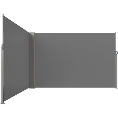 LUARO šoninės terasos kampinė markizė 180 x 620 cm pilka - 2