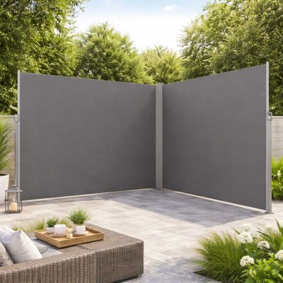 LUARO šoninės terasos kampinė markizė 180 x 620 cm pilka - 7