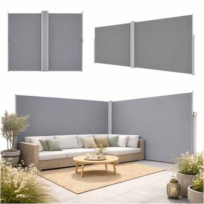 LUARO šoninės terasos kampinė markizė 180 x 620 cm pilka - 8