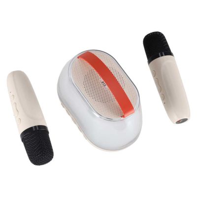 Karaokės rinkinys "Bluetooth" garsiakalbis LED RGB 2 mikrofonai USB - 5