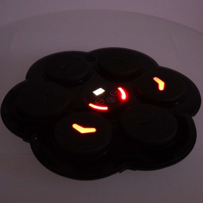 sieninis bokso treniruoklis su muzika LED USB + pirštinės