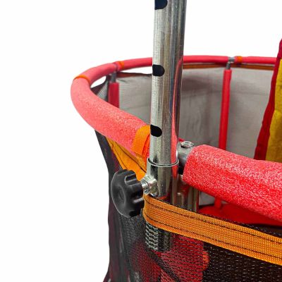 Vaikų batutas sodo kamuolio tinklas krepšinio kamuolys 155cm raudonas