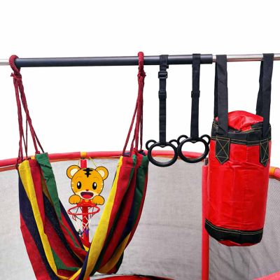 Vaikų batutas sodo kamuolio tinklas krepšinio kamuolys 155cm raudonas
