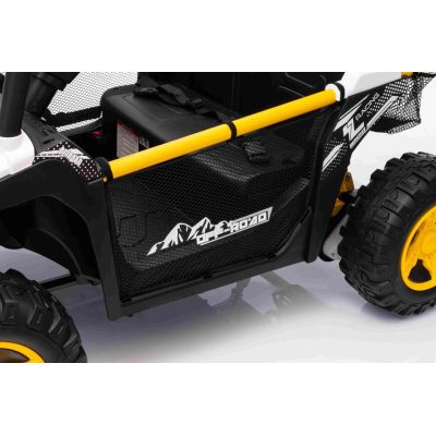 Vaikiškas elektrinis bagis UTV SPEED 4x4, Baltas