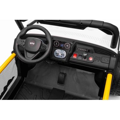 Vaikiškas elektrinis bagis UTV SPEED 4x4, Baltas
