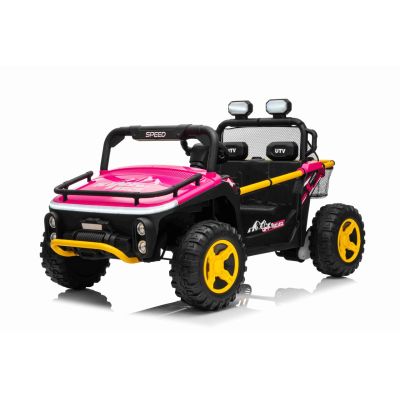 Vaikiškas elektrinis bagis UTV SPEED 4x4, Rožinis